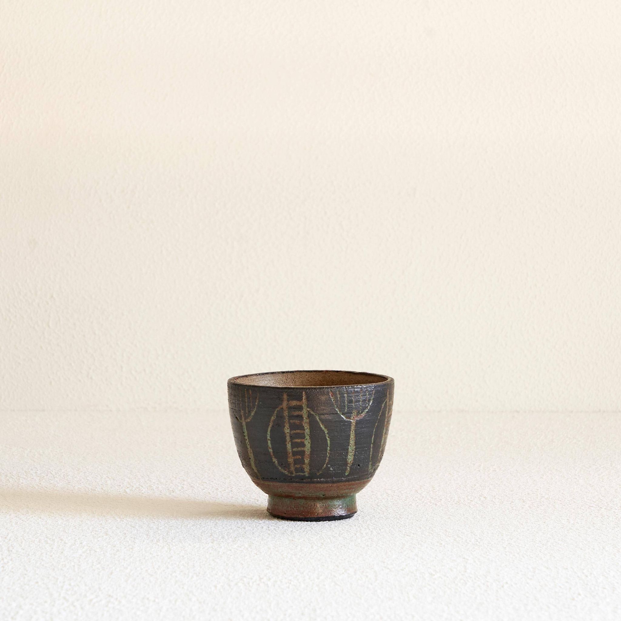 Wim Fiege Mid-Century Modern Ceramic Coupe, 1950s
