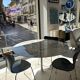 Knoll Tulip Saarinen round table with Arabescato marble