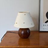 Lampe boule en bois