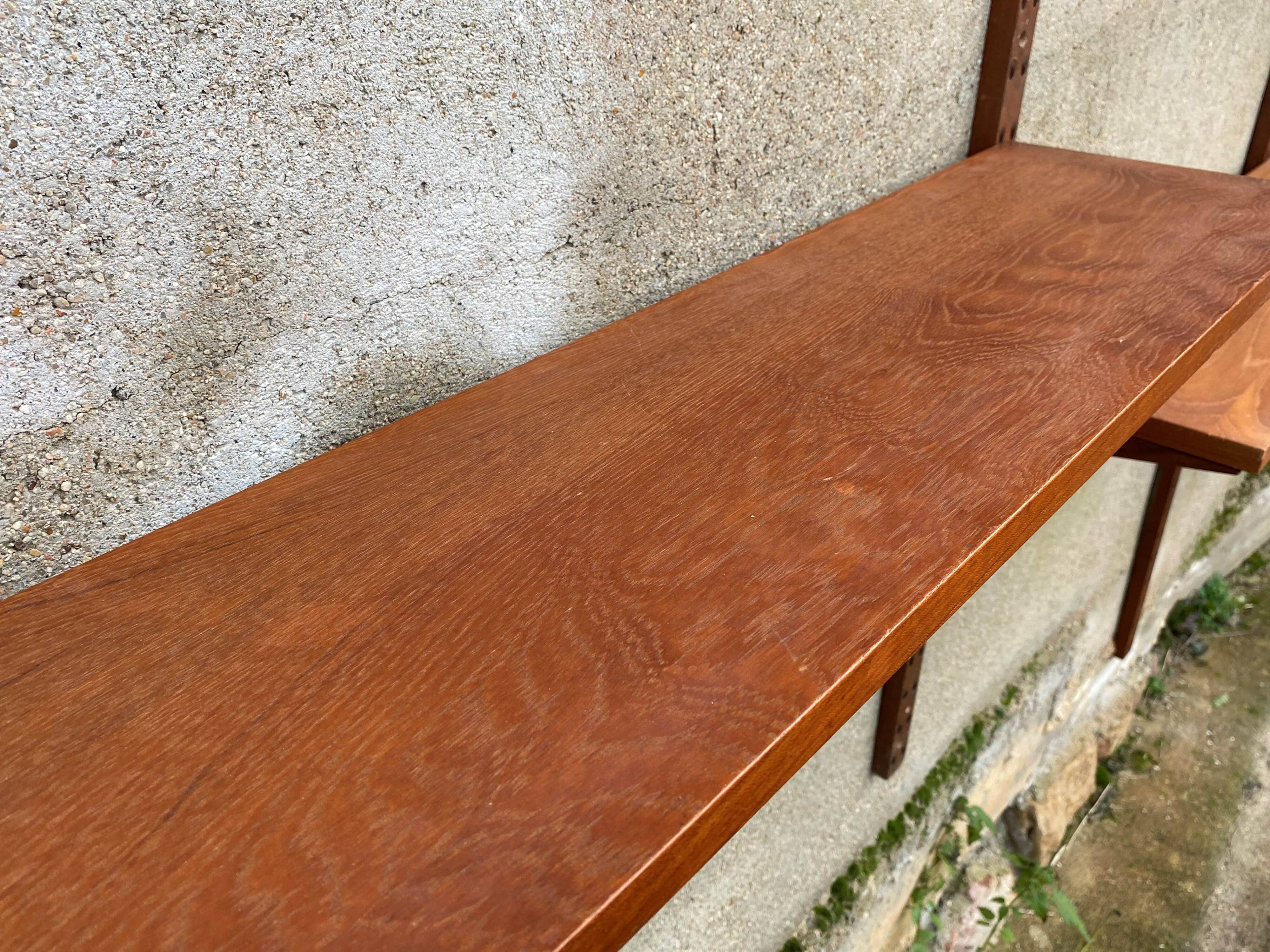 Scandinavian teak bookcase Poul Cadovius 50 vintage