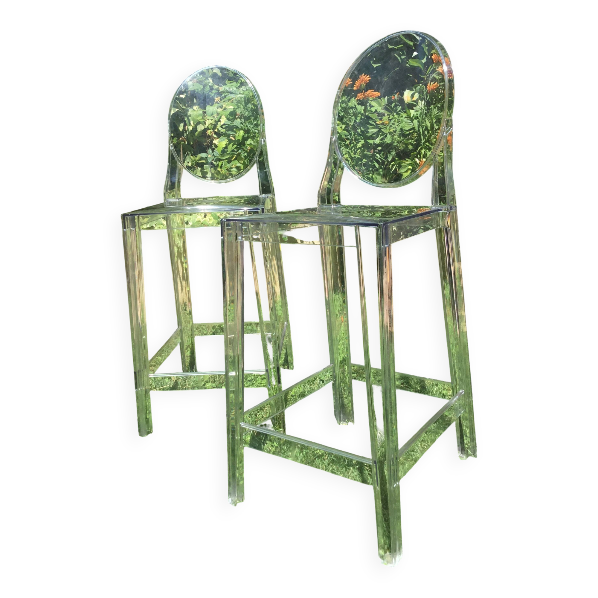 Paire de tabourets de bar by kartell Philippe starck