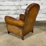 Leather club chair