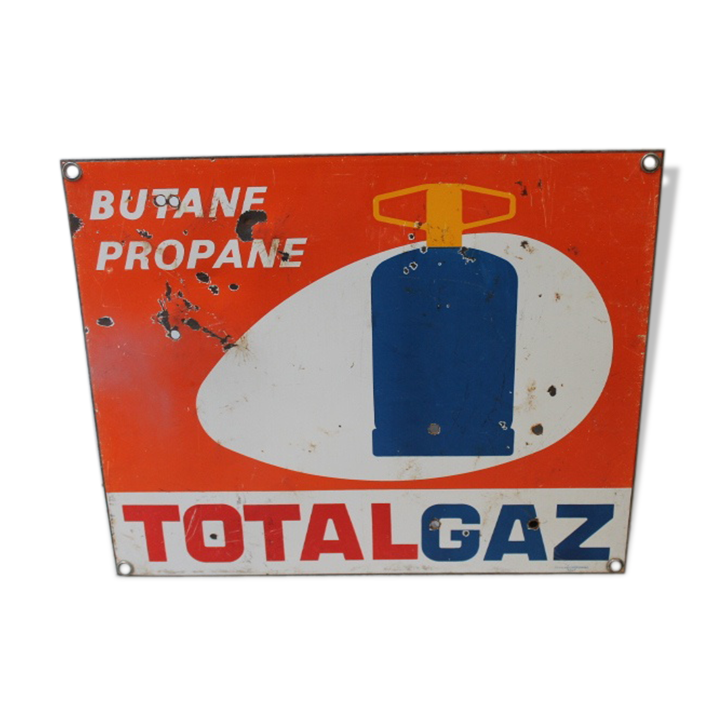 Totalgaz enamelled sign