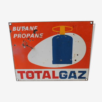 Totalgaz enamelled sign