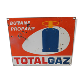 Totalgaz enamelled sign