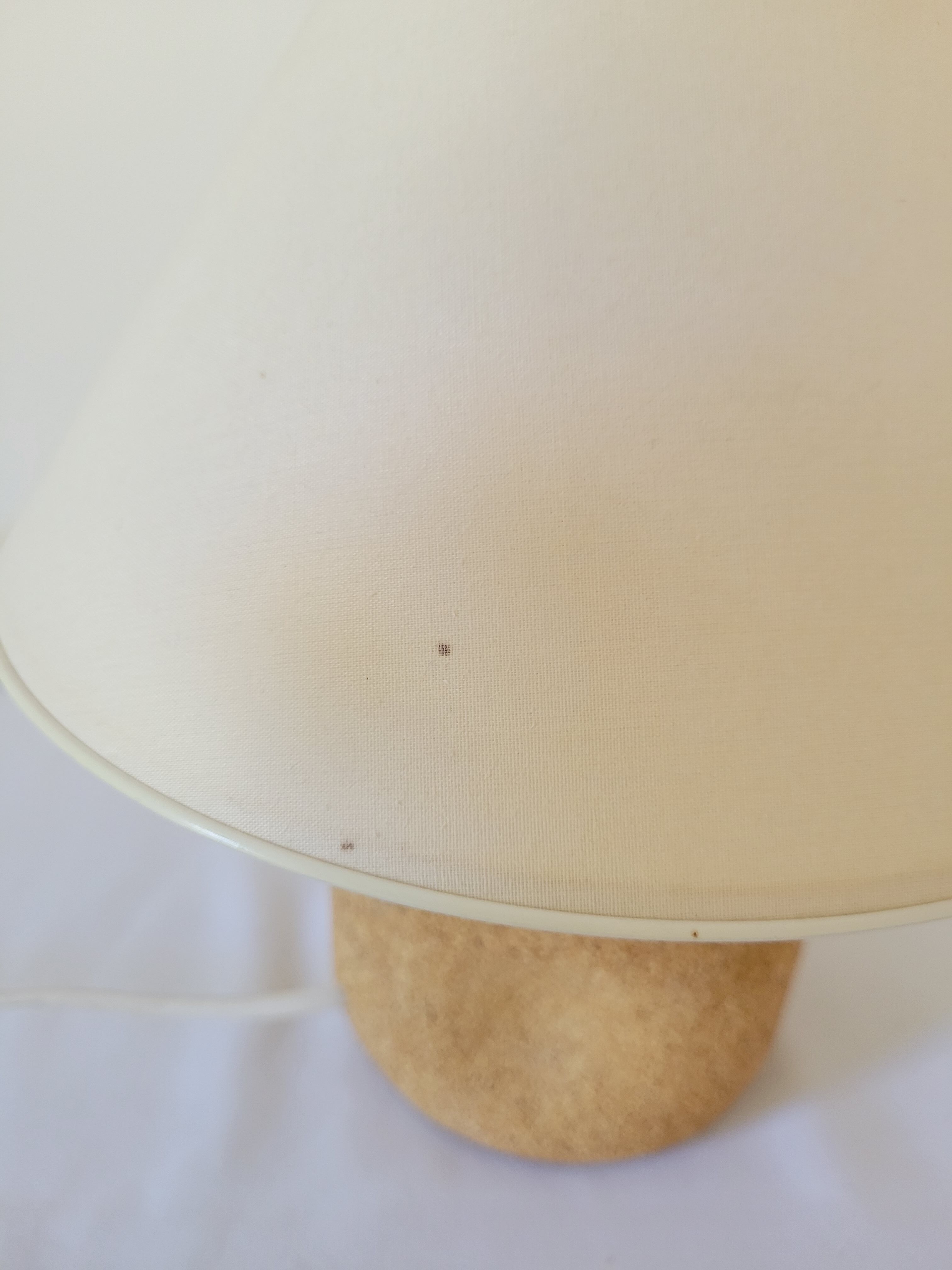 Reconstituted stone bedside lamp