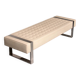 Leather bench with chrome base from Germany 1980