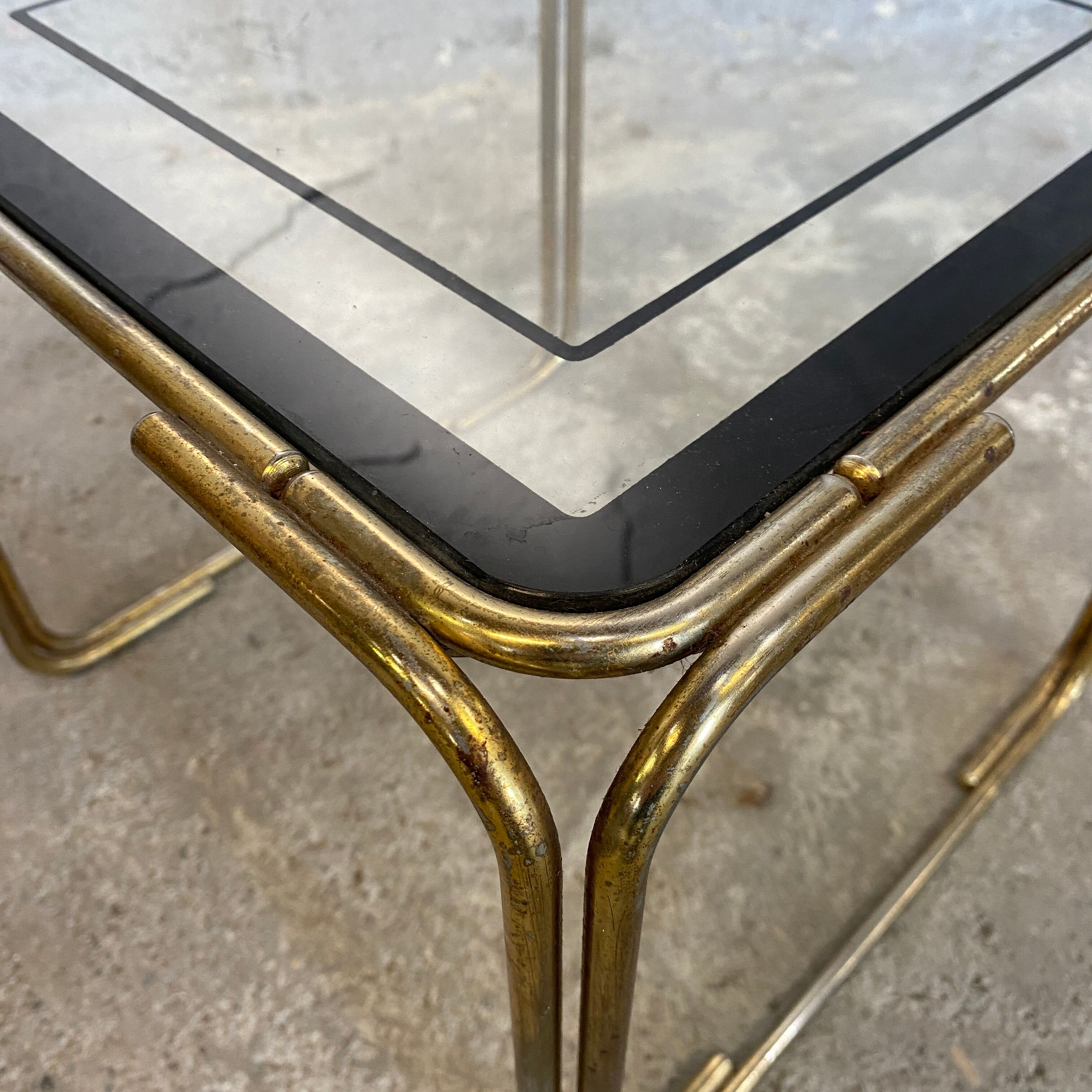 Gold metal sofa tip, 1970