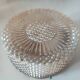 Round ceiling light in the shape of a sun, 1950s glass, vintage.