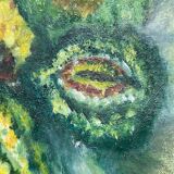 Still life painting of squash and pitcher