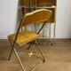 Vintage chaisor folding chair in gold yellow velvet