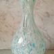 Blue speckled glass vase