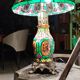 Stained glass mosaic lamp, circa 1980