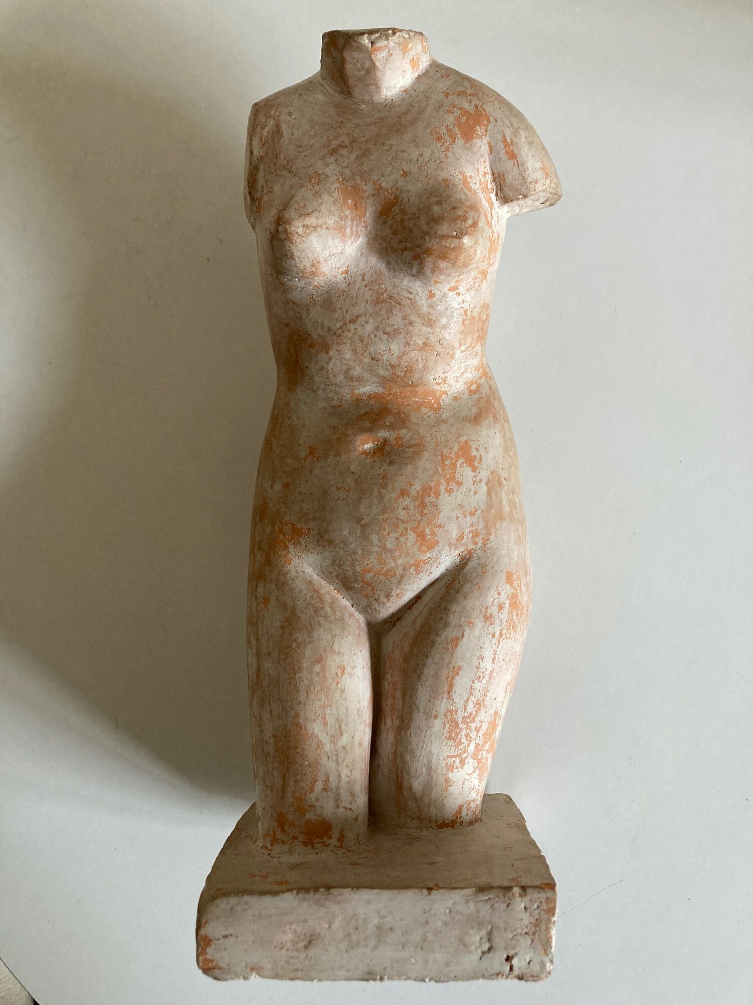 Bust of Aphrodite in the bath after Praxitèle in terracotta 1984
