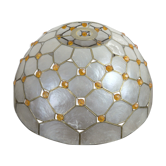 Suspension in mother-of-pearl and orange beads