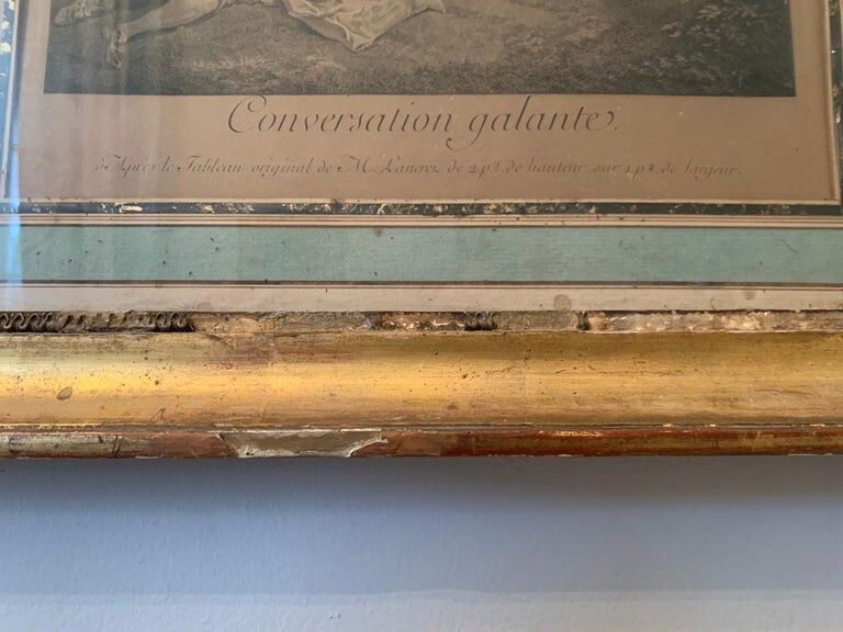 Nicolas Lancret, Conversation galante, engraving, nineteenth century