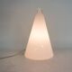 Milk glass pyramid table lamp "Teepee" by SCE France
