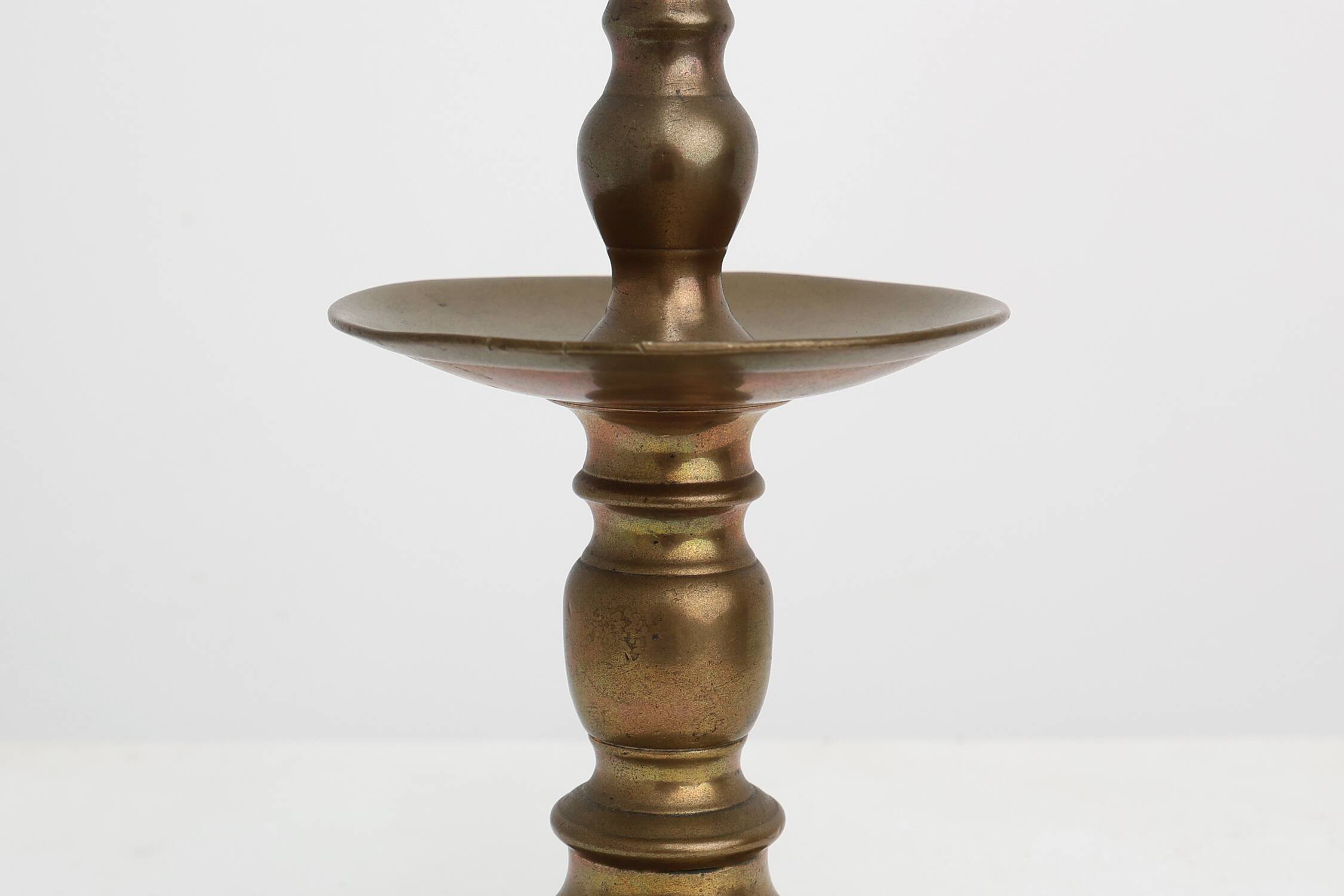 17th-Century Belgian Bronze Candlestick in Renaissance Style