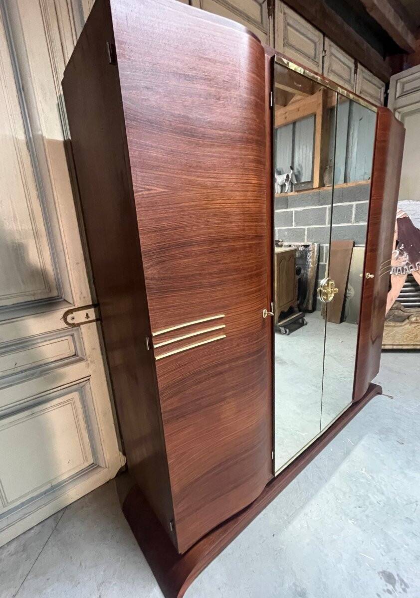 Art Deco wardrobe in rosewood
