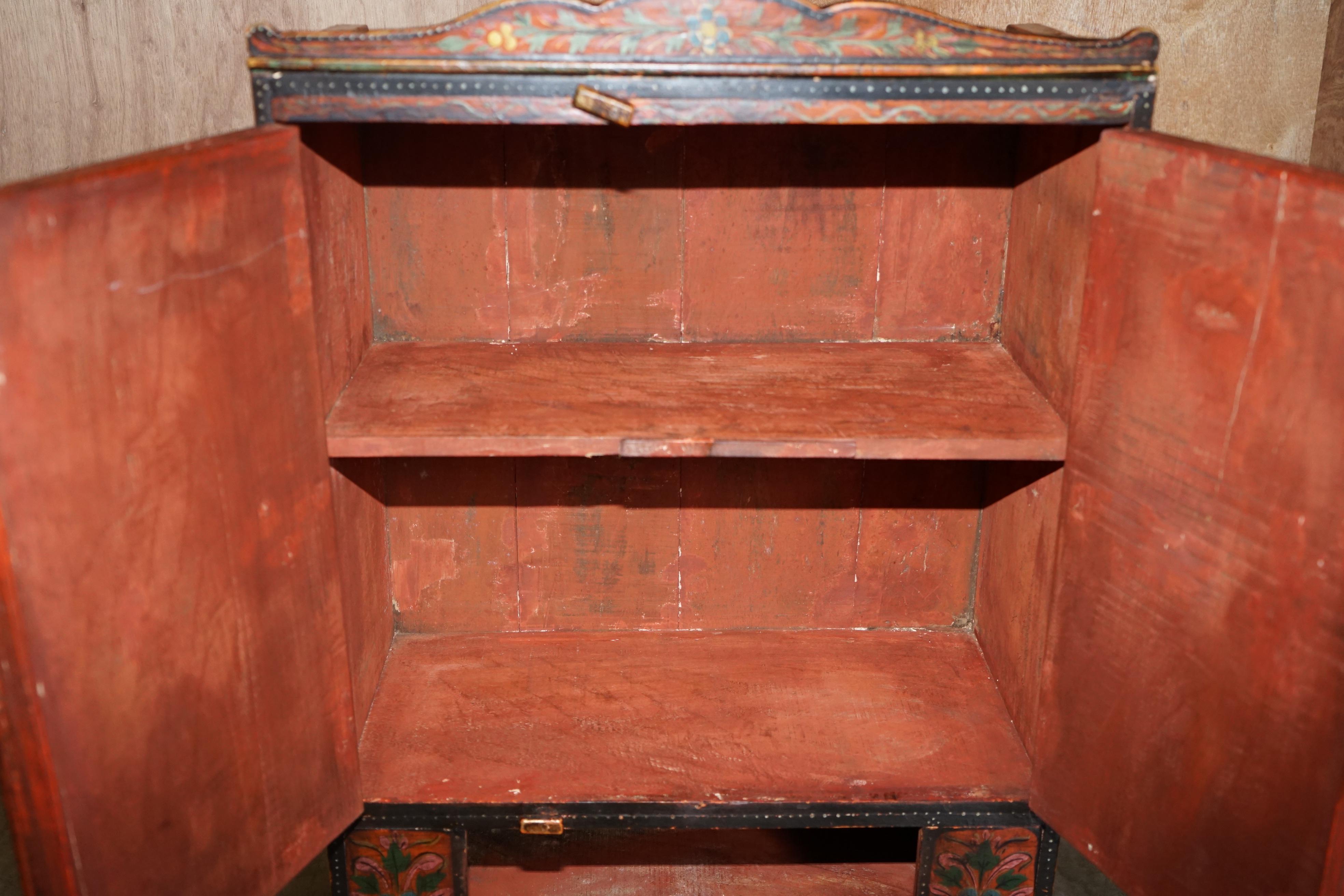 Hand-painted cupboard from Eastern Europe circa 1860.
