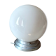 Old ceiling of 40's, white opaline globe, ceiling light