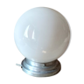 Old ceiling of 40's, white opaline globe, ceiling light