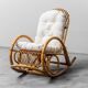 Paire de fauteuils à bascule en bambou van sliedregt noordwolde 1970 vintage