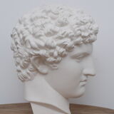 Greek head in matt white plaster