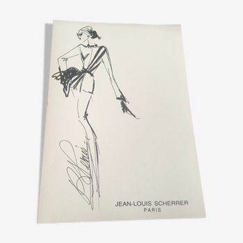 Jean-louis Scherrer: pretty fashion illustration of the early 90s - vintage photography