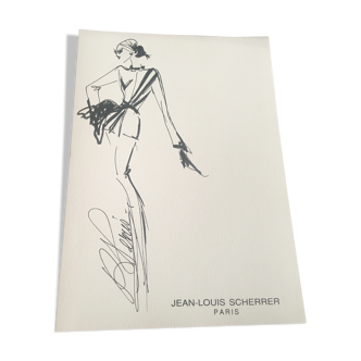 Jean-louis Scherrer: pretty fashion illustration of the early 90s - vintage photography