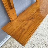 3-shelf oak wall shelf