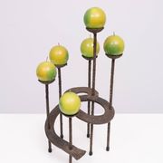 Vintage spiral wrought iron candle holder 1970s Austria
