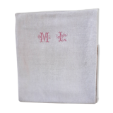 ML embroidered campaign tablecloth at cross stitch
