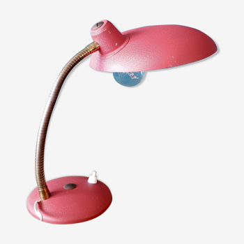 Vintage red Golden Swan neck Office lamp