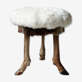 Vintage doe foot bestiary stool