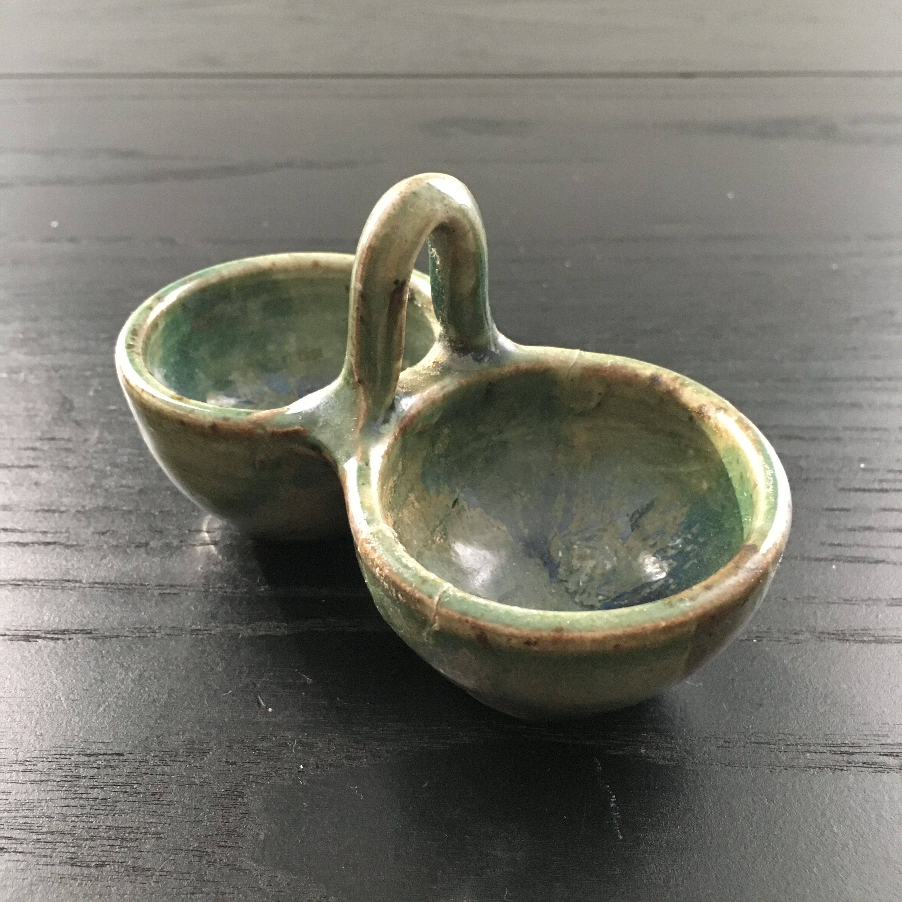 Serviteur sel poivre vert flammé