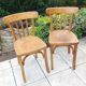 Pair of foot bistro chairs with bows / vintage 40-50s