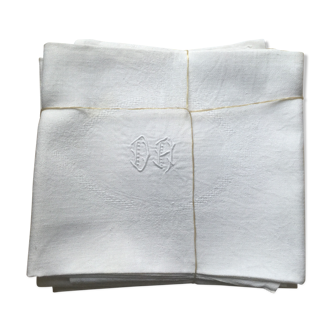 Lot of monogrammed linen towels