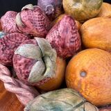 Fruit basket trompe l'œil Portugal 1970s