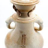 Vase and anthropomorphic flowerpeed by potters Thierry and Chantal Robert, 70s