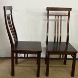 Série de 6 chaises en bois