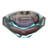 Murano-style trinket tray - Sommerso blown glass, Italy 1970