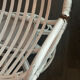 Vintage armchair in white lacquered rattan