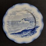 Assiette en faïence Sarreguemines décor Marines fin XIXème début XXème