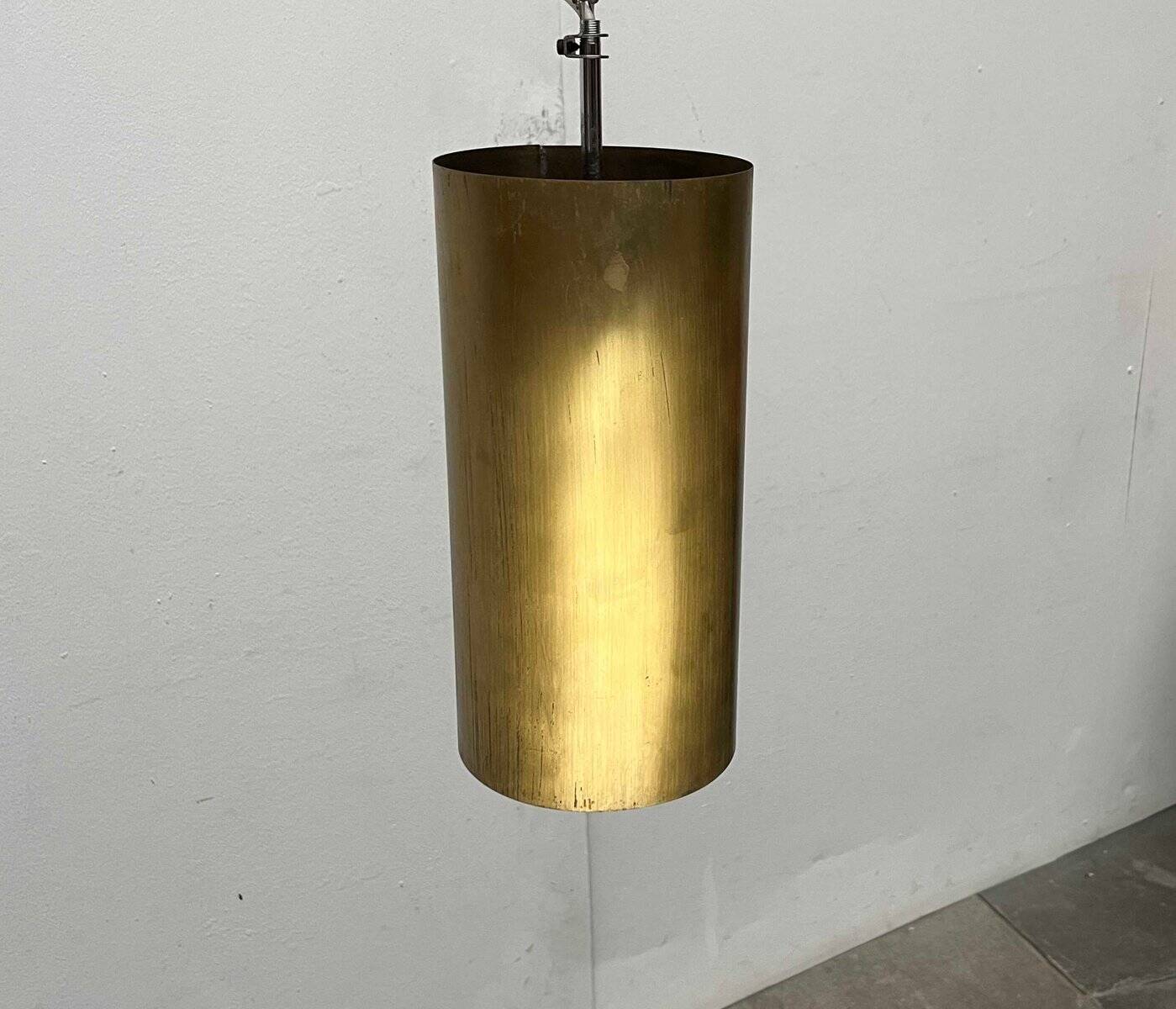 Brass tube pendant lamp in mid-century style, 1960s.