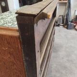 Wall dresser shelf for rustic wooden collection plates (fir and oak)