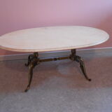 Light marble coffee table