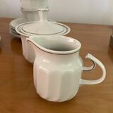 Vintage white porcelain coffee service from hollóháza hungary