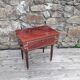 Vintage bedside table - varnished wood - tilting door - 1960s