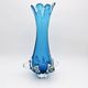 XXL Murano Vase Fratelli Toso Sommerso Blue 44cm 4.7kg Labelled 70s